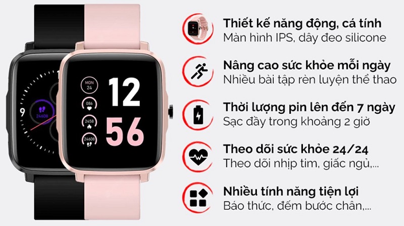 Đồng hồ thông minh BeU B2 hỗ trợ theo dõi và đánh giá giấc ngủ
